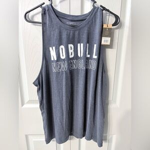 NWT NOBULL New England CrossFit Navy Blue Tank women’s size XL p2p 21”